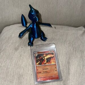 Charmeleon Pokemon 151 reverse holo Card & multi colored metallic 3D print New